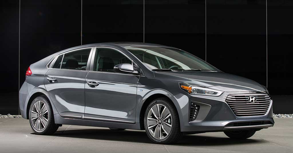 2018 Hyundai Ioniq is powered by both a permanent magnet electric motor and a 1.6-litre, 104-horsepower, four-cylinder engine.