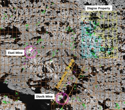 Arctic Doubles Ground Position, Diagras Project, New Total Equals 48,346 Ha