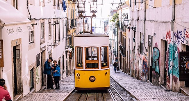 Tram-in-Lisbon650 • Troy Media One of Lisbon's trams you can catch to get to the Belem District