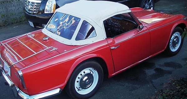 TR4A red car • Troy Media TR4A red car