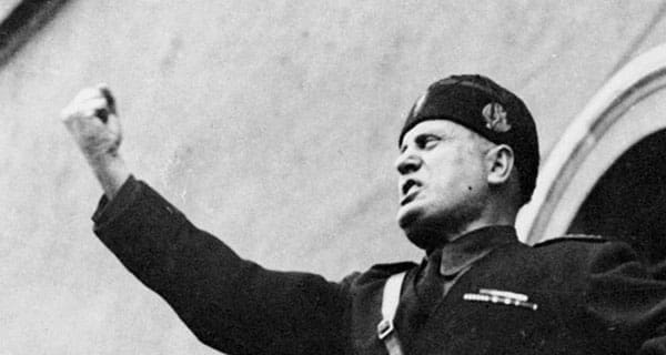 Mussolini more a man of the left than of the right