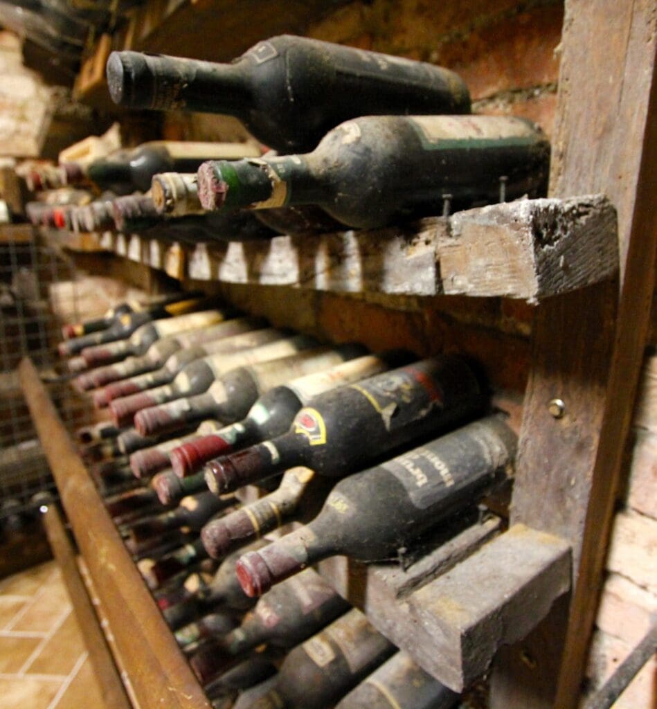 A priceless selection of Brunello vintages in the Abbadia Ardenga wine cellar