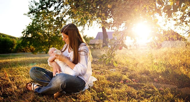 green space nature baby infant mom parent folio Troy Media green space nature baby