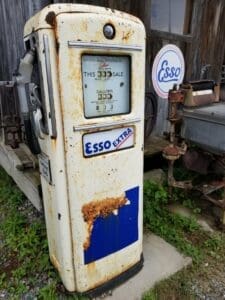 connectour old gas pump bicycle, wawa, ontario, store