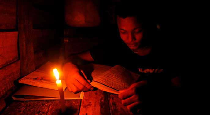 Energy poverty candlelight