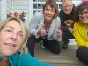 Jo’Anne Roberge, of Rimouski in centre, with Lisa, Doug and Colleen • Troy Media Jo’Anne Roberge, of Rimouski Lisa Monforten Doug Firby Collen