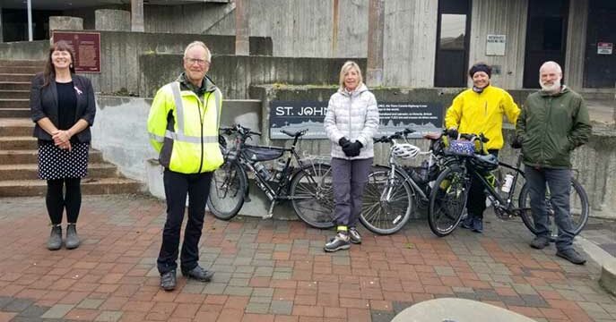 Cross-country cyclists welcomed by St. John’s deputy mayor
