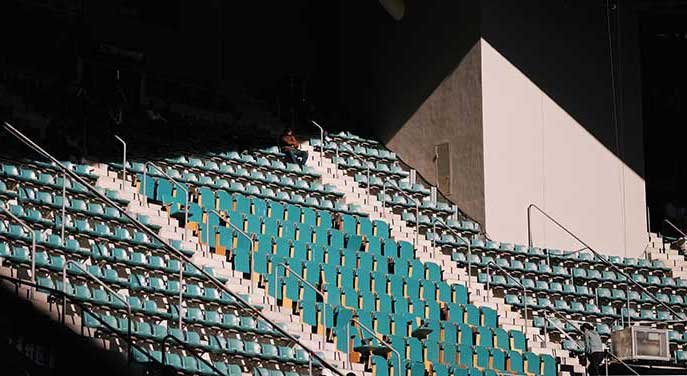 stadium empty sports stands fans