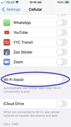 Use Wi-Fi Assist