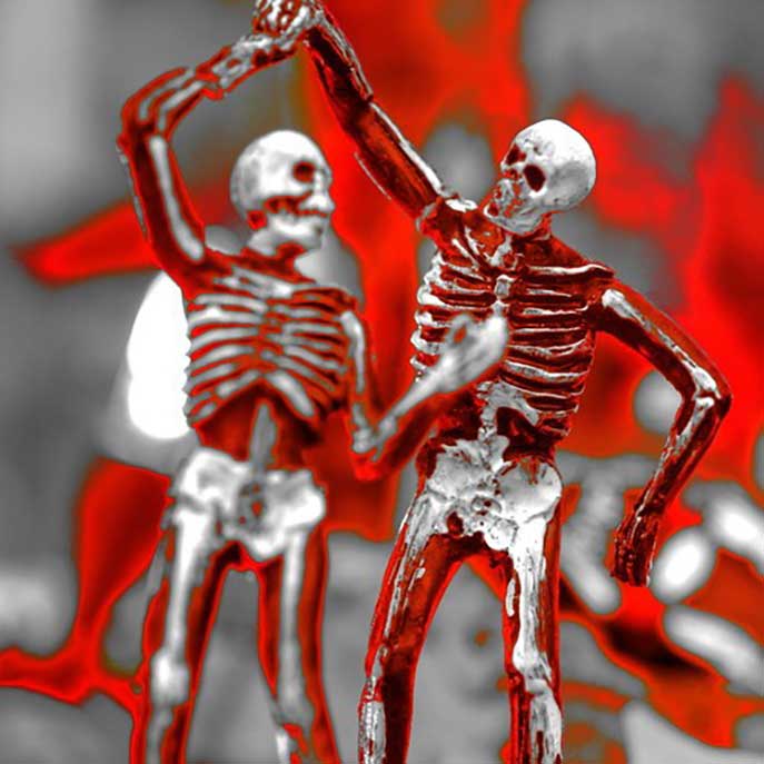 Halloween-skeletons