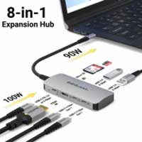 EZQuest USB-C 8-Port Multimedia Hub Adapter
