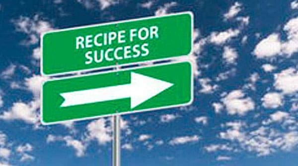 Write down and share your recipe for success