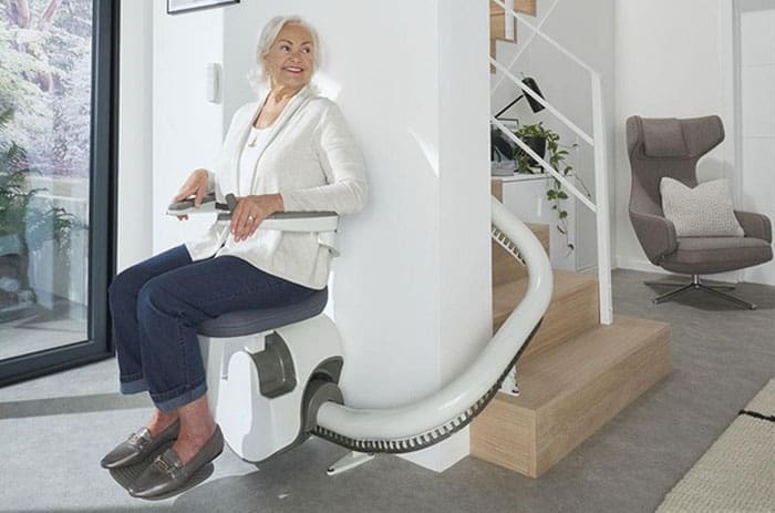 A porch lift offers year-round access without costly renovations