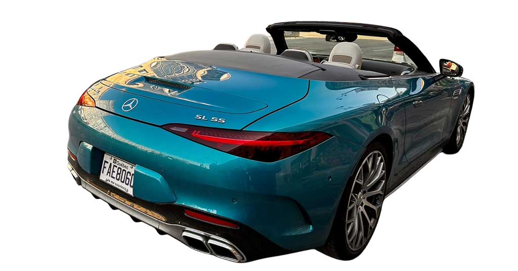 Mercedes-SL-55-AMG-back • Troy Media The Mercedes SL 55 AMG convertible