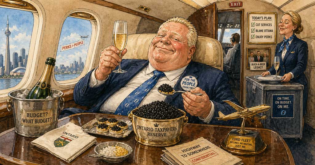 Discover why Doug Ford’s M private jet purchase, the ‘gravy plane,’ failed the affordability crisis test and forced an about-face
