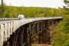The Highway&#039;s longest wooden bridge near Dawson Creek